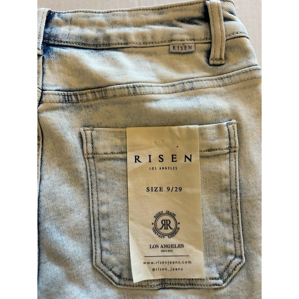 NWT Risen Jeans Women's Light Denim Wide Leg Cargo Pockets Sz 9/29 - Picture 5 of 13